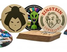 Porta Copos Personalizados Bolacha de Chopp Papelo